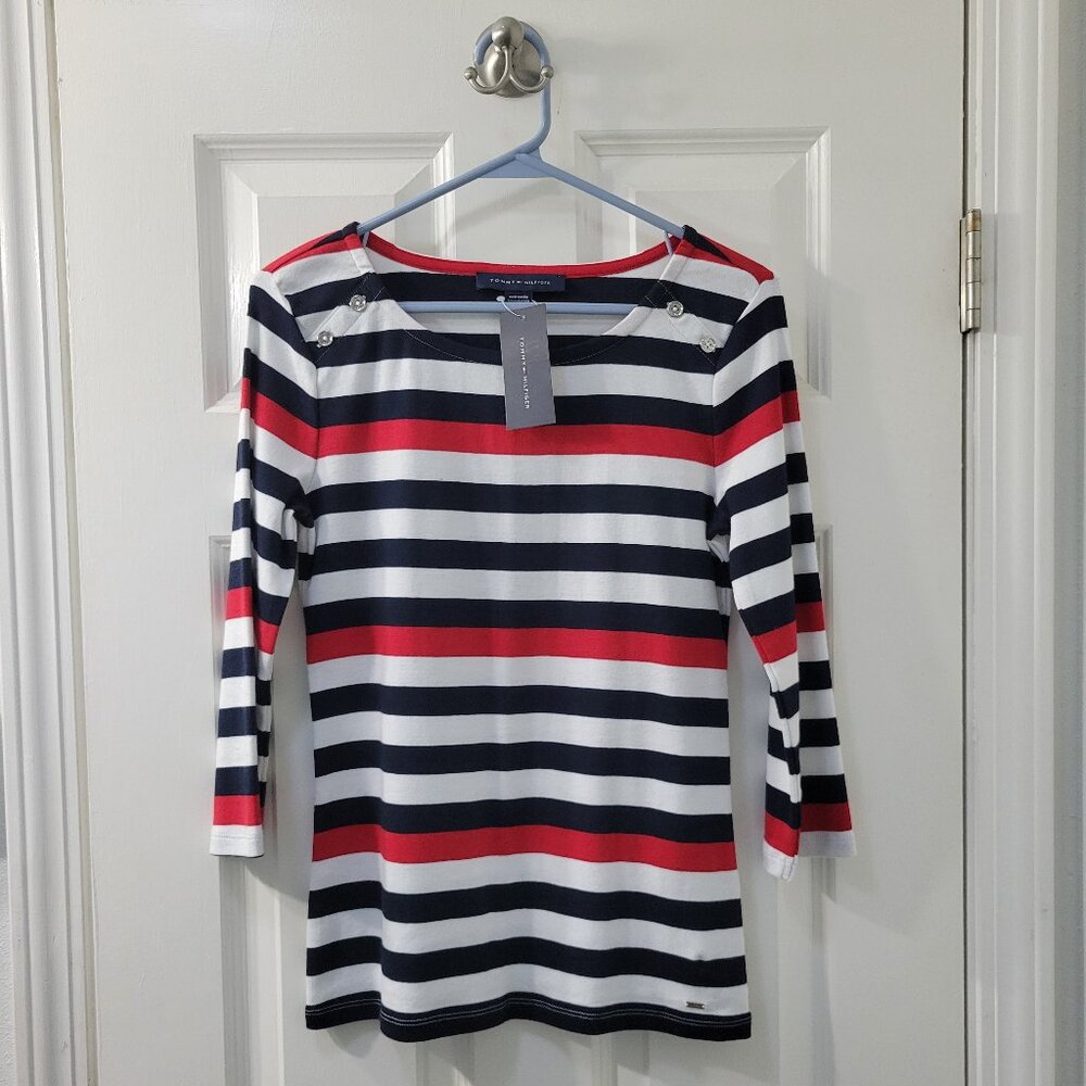 Women's Tommy Hilfiger Sailor 3/4 Sleeve Top